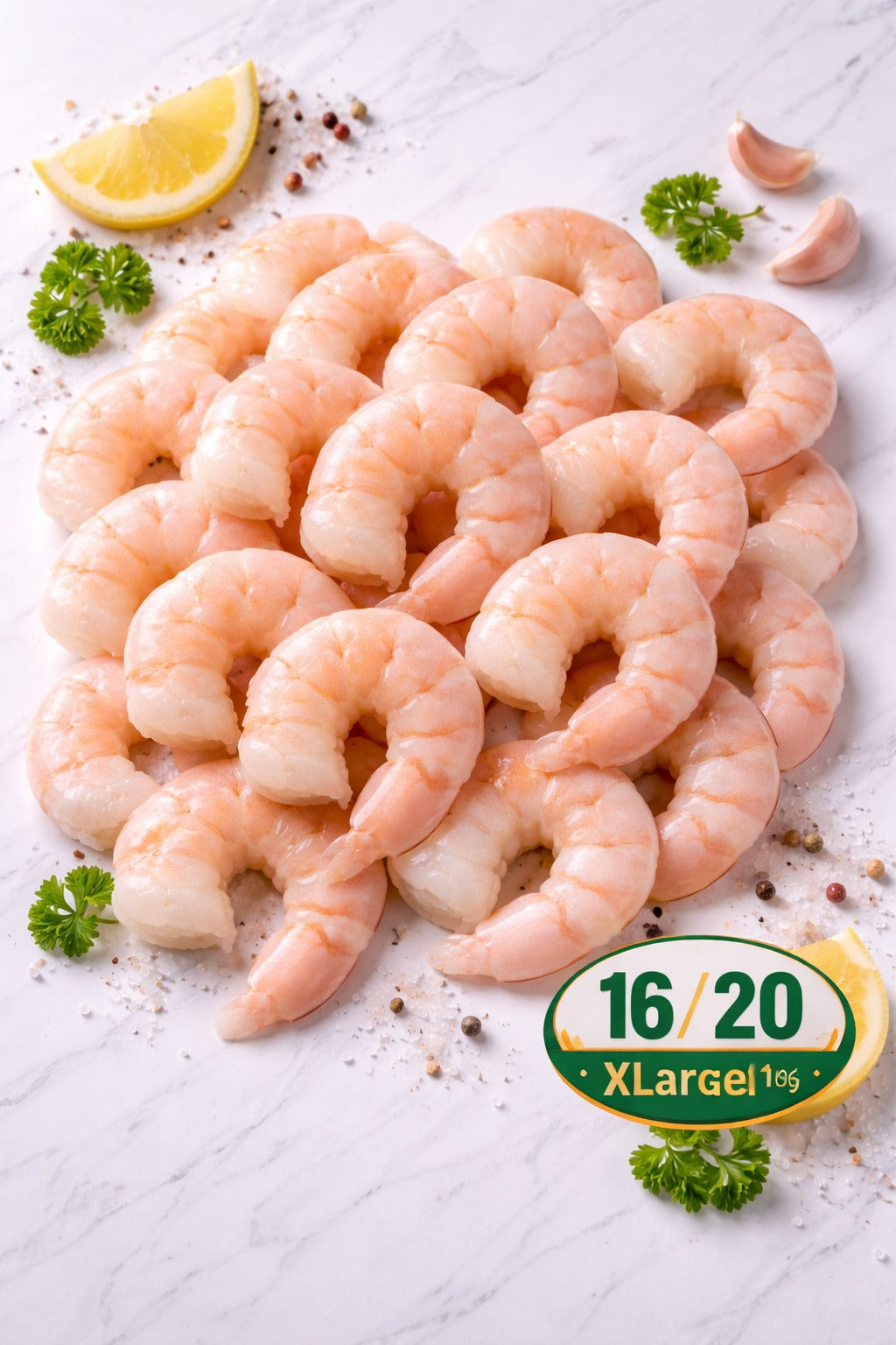 Premium Jumbo Peeled Shrimps 16/20 – 1kg