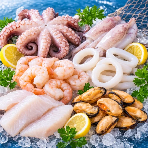 المأكولات البحرية المجمدة